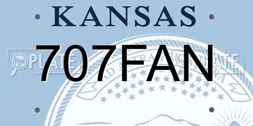 707FAN Kansas License Plate