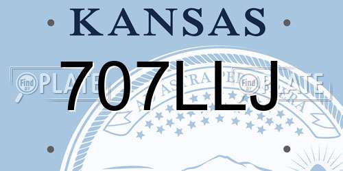 707LLJ Kansas License Plate