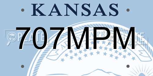 707MPM Kansas License Plate