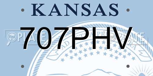 707PHV Kansas License Plate