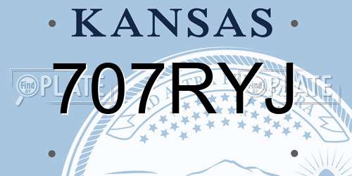 707RYJ Kansas License Plate