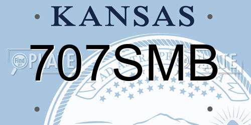 707SMB Kansas License Plate