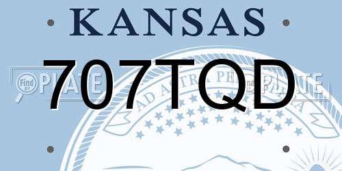707TQD Kansas License Plate