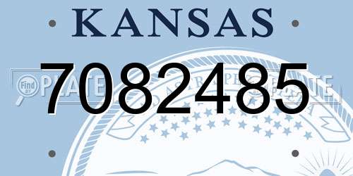 7082485 Kansas License Plate