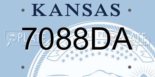 7088DA Kansas License Plate