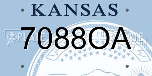 7088OA Kansas License Plate