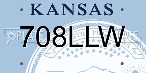 708LLW Kansas License Plate