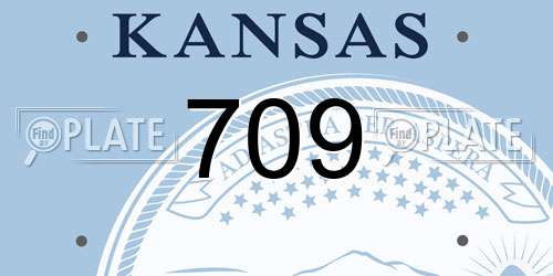 709 Kansas License Plate