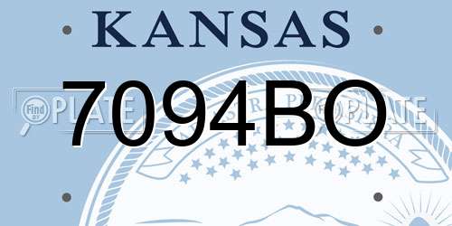 7094BO Kansas License Plate