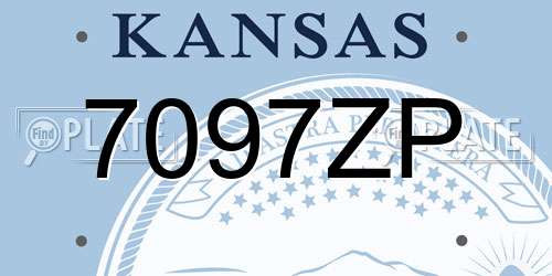 7097ZP Kansas License Plate