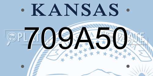 709A50 Kansas License Plate