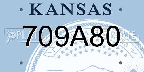 709A80 Kansas License Plate