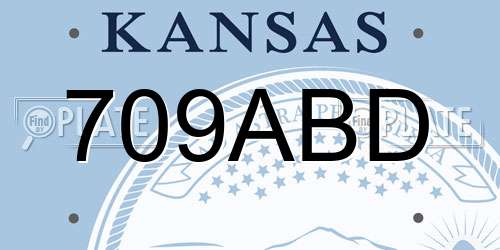 709ABD Kansas License Plate