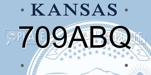 709ABQ Kansas License Plate