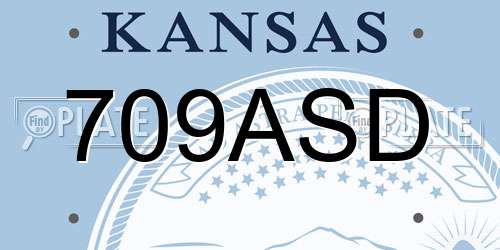 709ASD Kansas License Plate