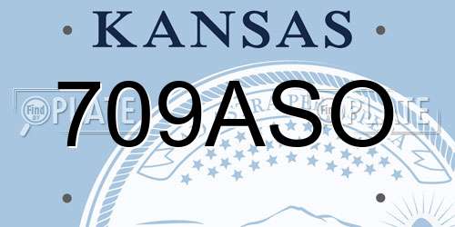 709ASO Kansas License Plate