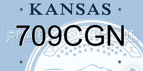 709CGN Kansas License Plate