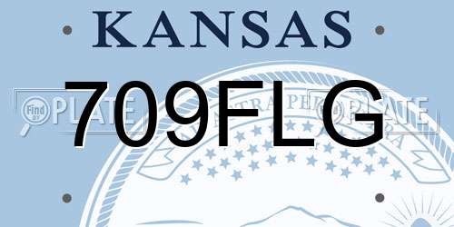 709FLG Kansas License Plate