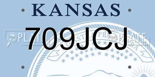 709JCJ Kansas License Plate