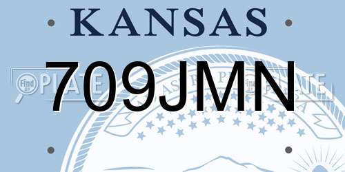709JMN Kansas License Plate