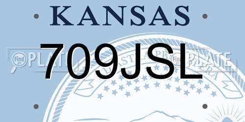 709JSL Kansas License Plate