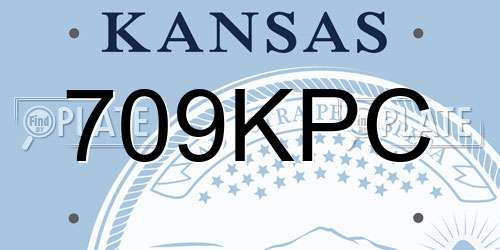 709KPC Kansas License Plate