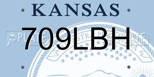 709LBH Kansas License Plate