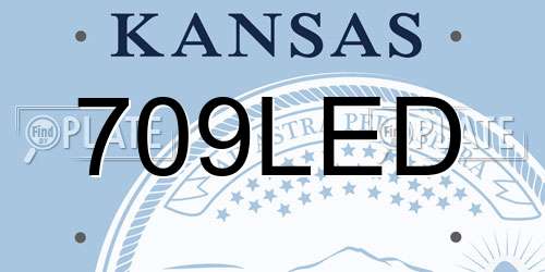 709LED Kansas License Plate