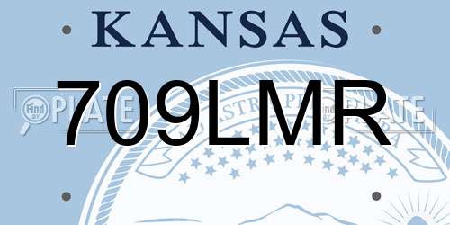 709LMR Kansas License Plate