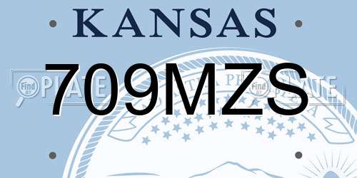 709MZS Kansas License Plate