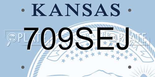 709SEJ Kansas License Plate