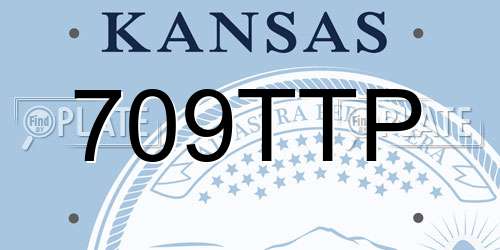 709TTP Kansas License Plate