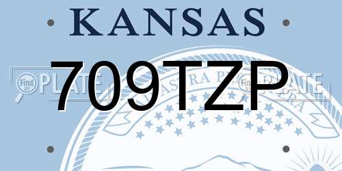 709TZP Kansas License Plate