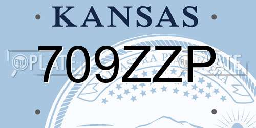 709ZZP Kansas License Plate