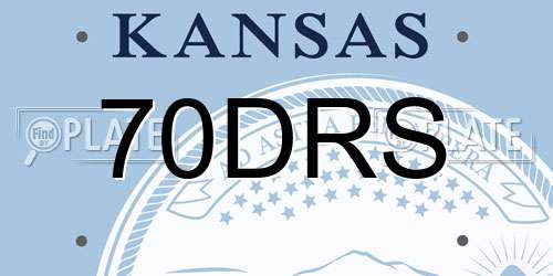70DRS Kansas License Plate