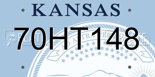 70HT148 Kansas License Plate