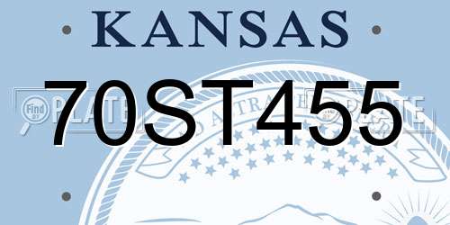 70ST455 Kansas License Plate