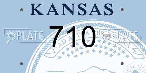710 Kansas License Plate