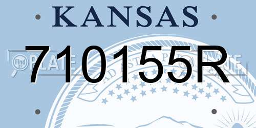 710155R Kansas License Plate