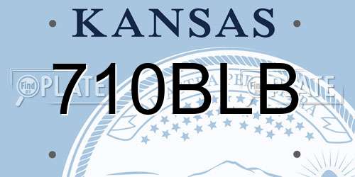710BLB Kansas License Plate