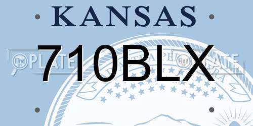 710BLX Kansas License Plate