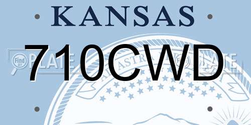 710CWD Kansas License Plate