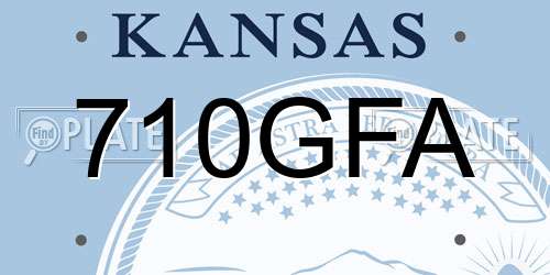 710GFA Kansas License Plate