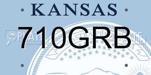 710GRB Kansas License Plate