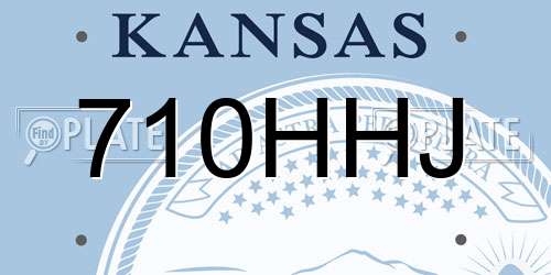 710HHJ Kansas License Plate
