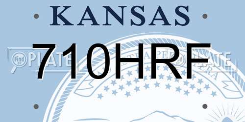 710HRF Kansas License Plate