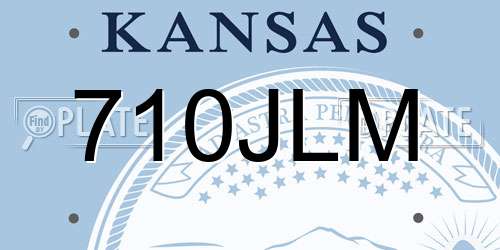 710JLM Kansas License Plate