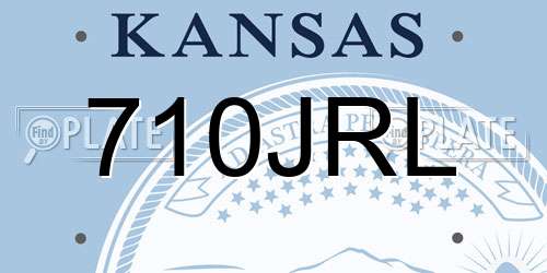 710JRL Kansas License Plate