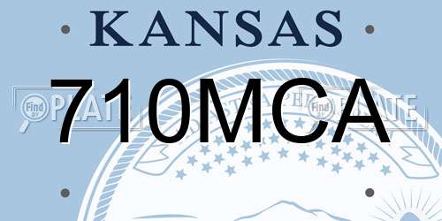 710MCA Kansas License Plate