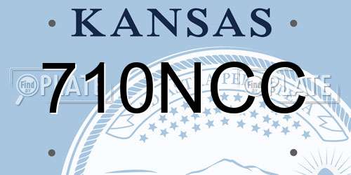 710NCC Kansas License Plate